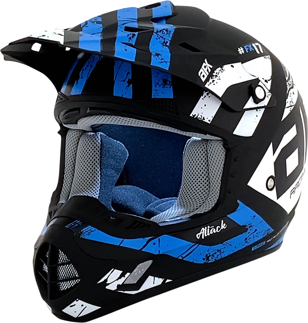AFX FX-17 Helmet - Attack - Matte Blue/Black - XS 0110-7160
