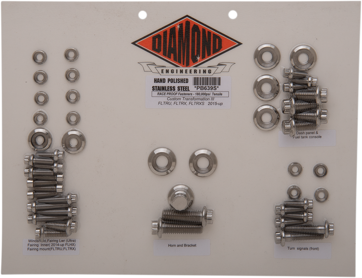 DIAMOND ENGINEERING 12-Point Transformation Bolt Kit - FLTR PB639S