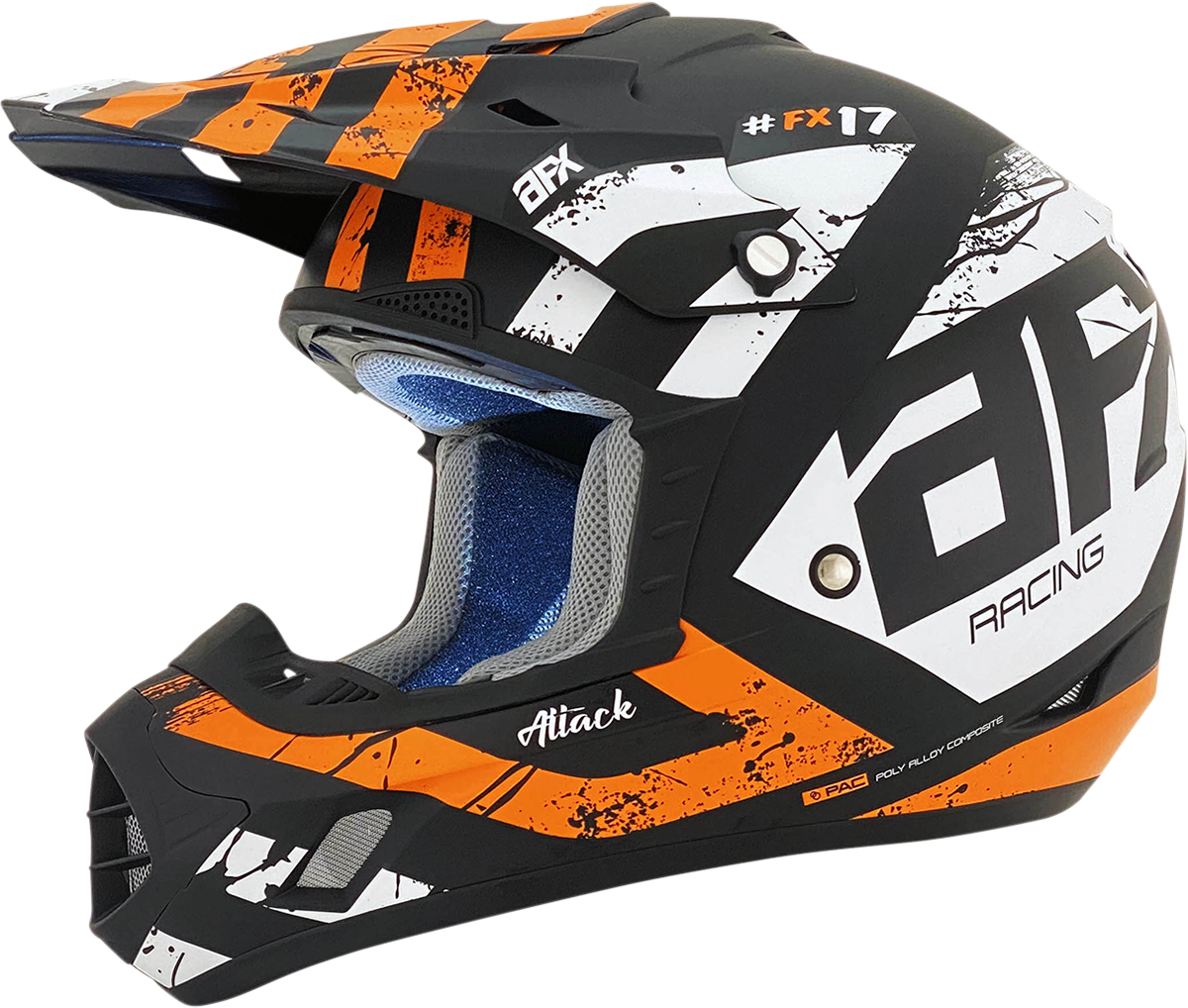 AFX FX-17 Helmet - Attack - Matte Black/Orange - XS 0110-7154