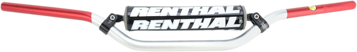 RENTHAL Handlebar - 7/8" - 966 - Reed/Windham - Silver/Red 96605SR01185