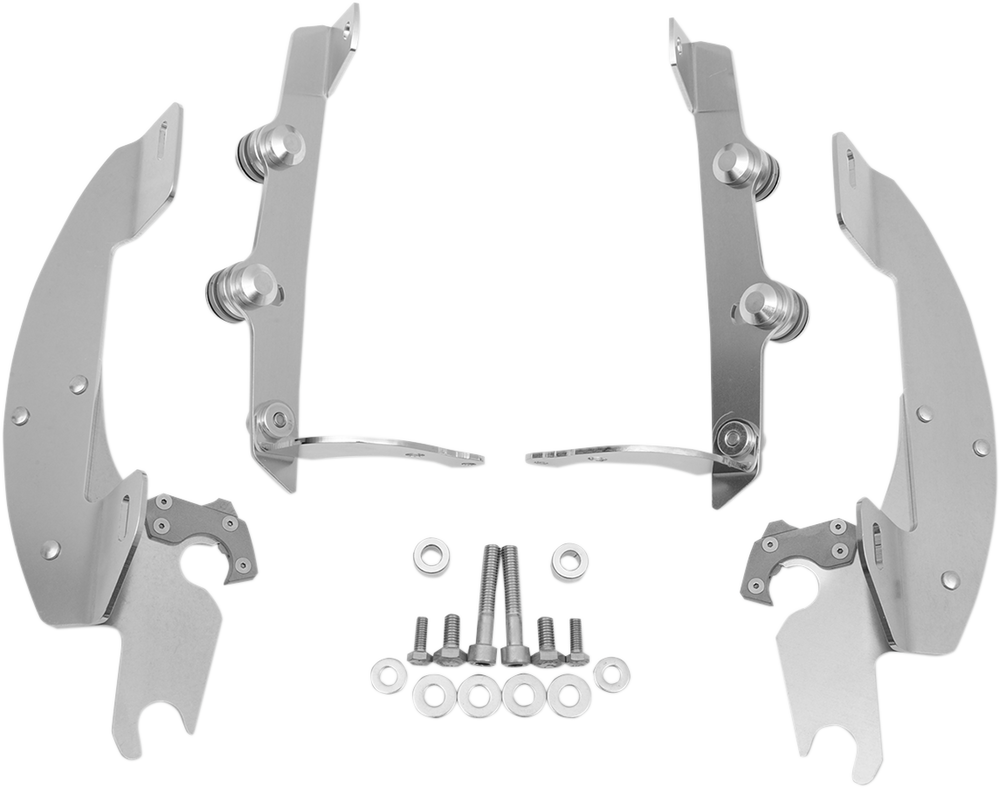 MEMPHIS SHADES Batwing Trigger Lock Mounting Kit - Aero - Polished MEK1908