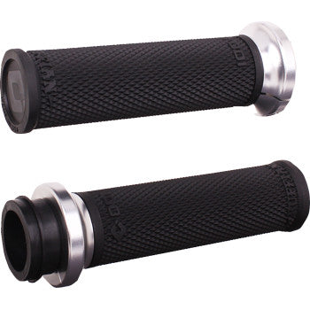 ODI Ruffian Lock-On Street Grips - TBW - Black/Silver V30HTWB-S