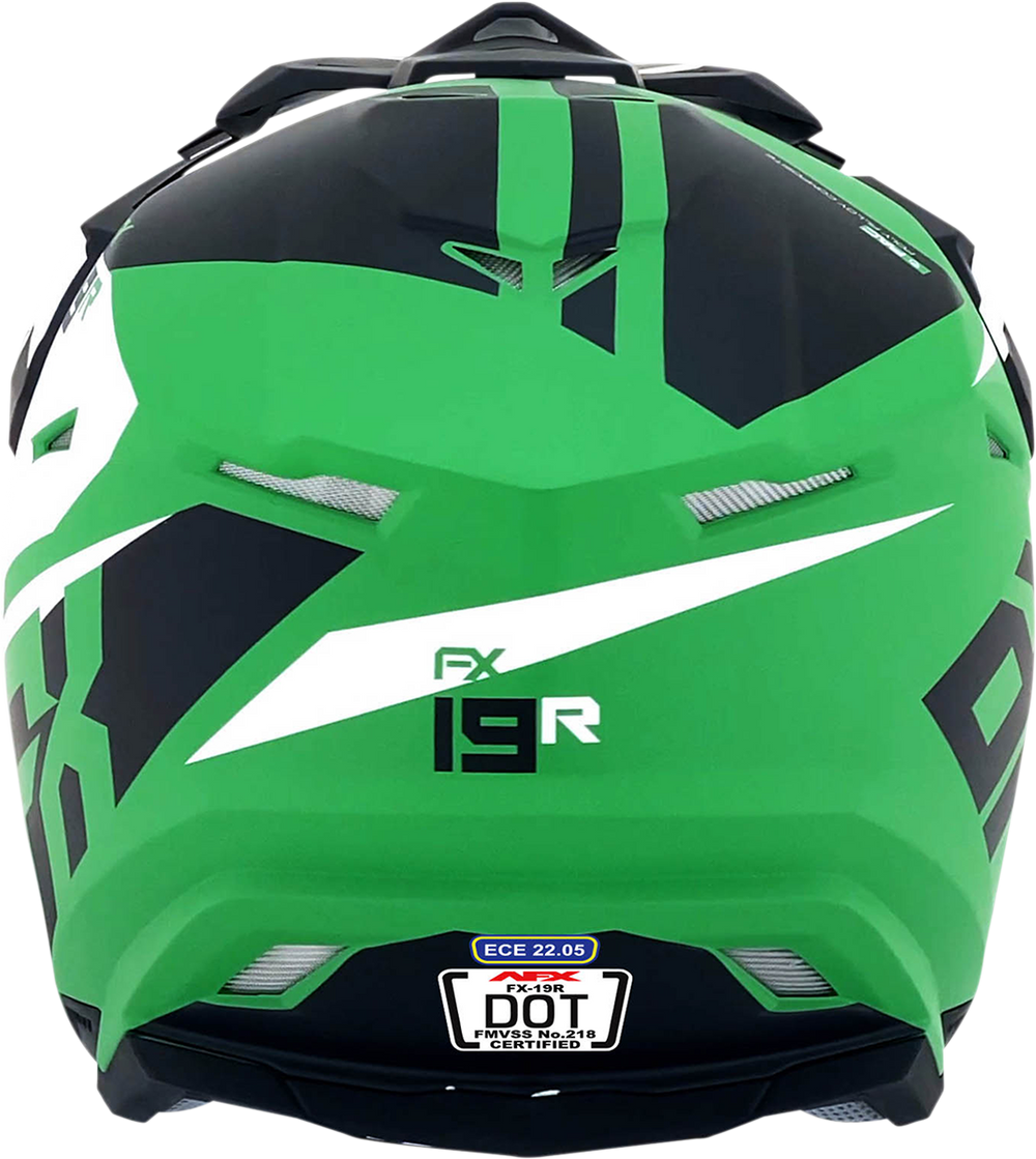 AFX FX-19R Helmet - Racing - Matte Green - XL 0110-7081