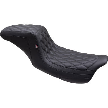 MUSTANG One Piece 2-Up Squareback Seat - Double Diamond - Black Stitch - FL '08-'24 75299