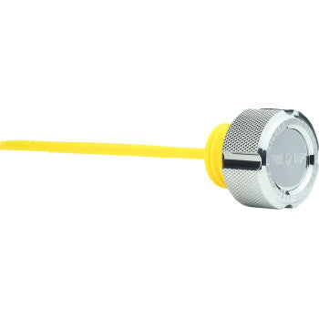 FIGURATI DESIGNS Oil Dipstick - Knurled - Polished - M8 Touring/Trike FD01-MAGDSM8-KN-SS