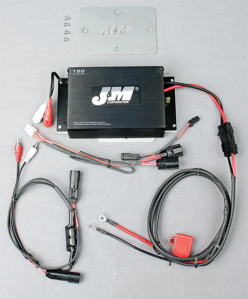 J&MPerf Series 180w Rms 2-Ch Amp Kit 6.5"X4.75"X1.75"JMAA-1800HR15