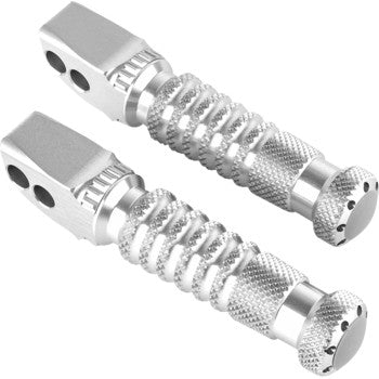 GILLES TOOLING Sport Footpegs - Driver - Silver RGK-350-UF16-SL