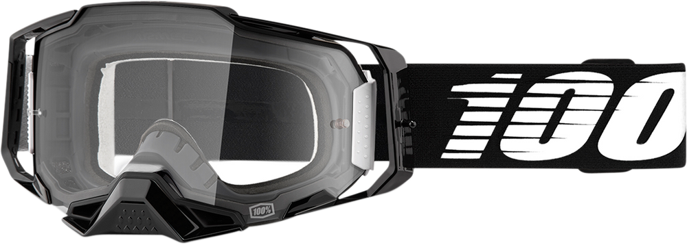 100% Armega Goggles - Black - Clear 50004-00001