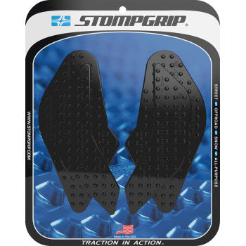 STOMPGRIP Traction Pad Tank Grips - Volcano - Black - GSX-8R/S 55-10-0210B