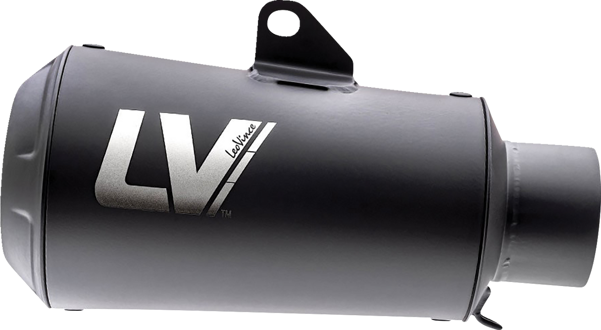 LEOVINCE LV-10 Slip-On Muffler - Universal Black 9746FBU 1811-4293 NO RETURNS- YOU GET WHAT YOU SEE IN THE PIC
