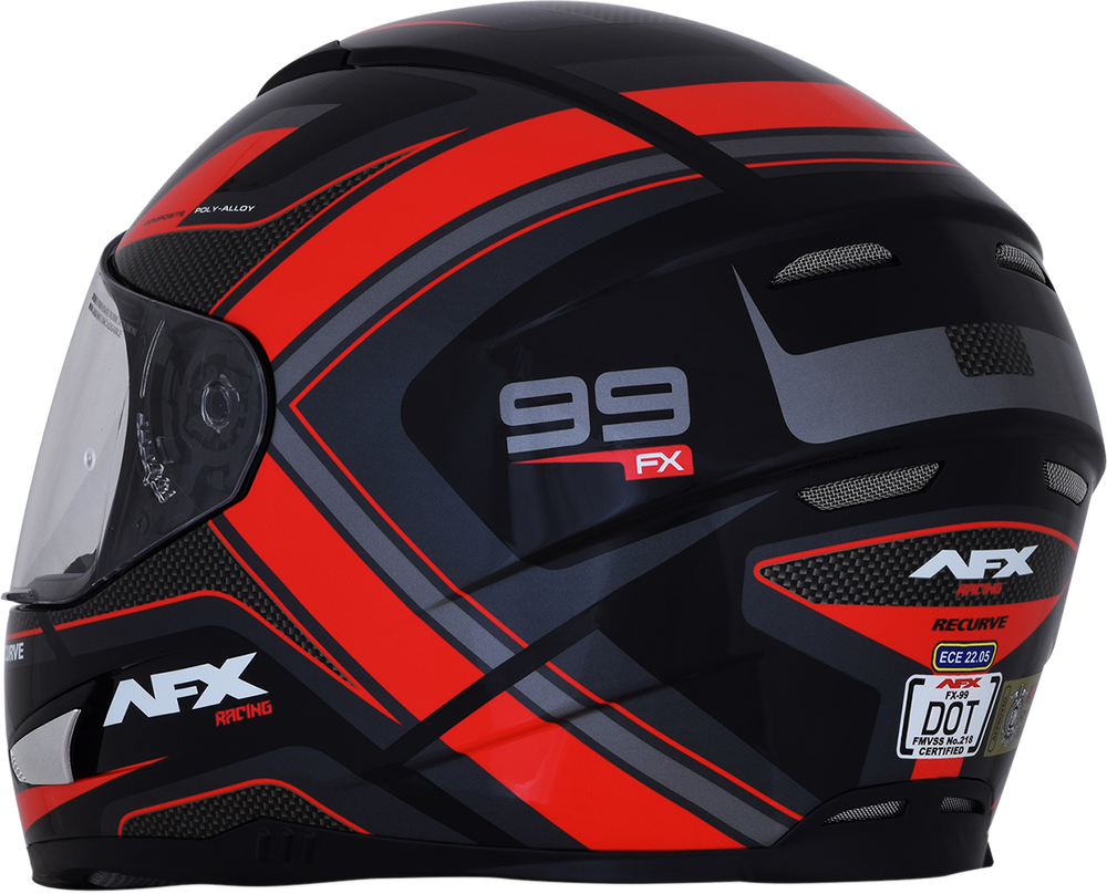 AFX FX-99 Helmet - Recurve - Black/Red - Large 0101-11113
