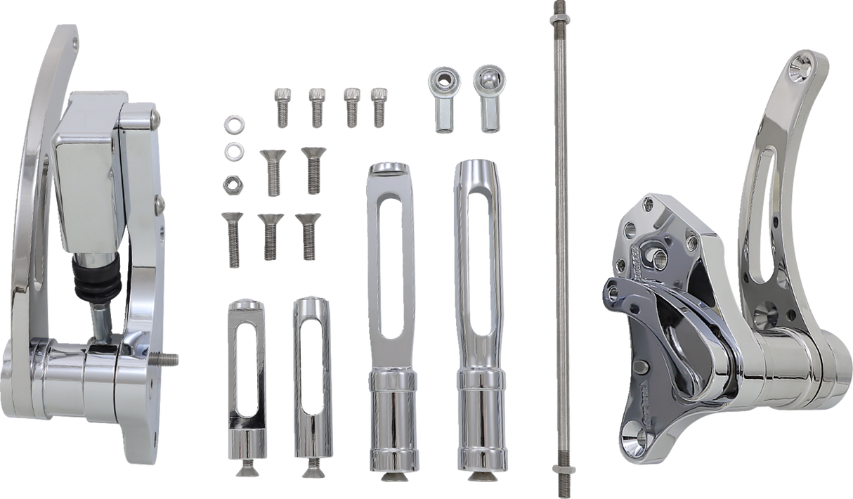 ACCUTRONIX Forward Control - Slotted - Chrome FC103-SSC