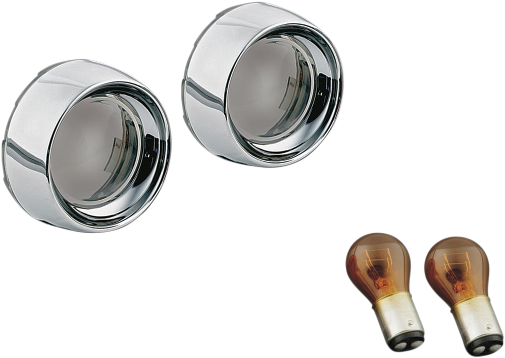 KURYAKYN Deep Dish Bezels with Lens - Amber Bulbs 2270