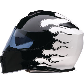 Z1R Solaris 2.0 Modular Helmet - Flame - Black/White - Large 0100-2661