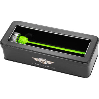 FIGURATI DESIGNS Magnetic Oil Dipstick - Knurled - Silver - Indian FD01-MAGDSPP-KN-SS