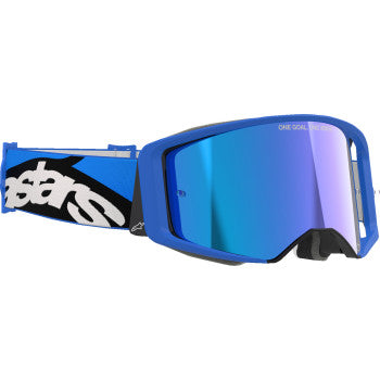 ALPINESTARS GOGGLES Supertech Goggle - Stream - Blue - Blue Mirror 5100625-7271