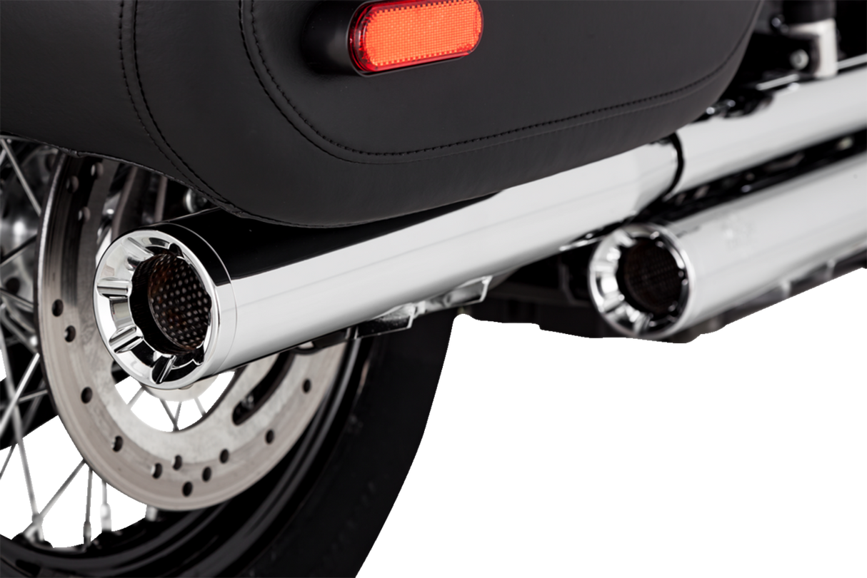 VANCE & HINES Eliminator 300 Slip-On Mufflers - Chrome Softail 2018-2021 16316