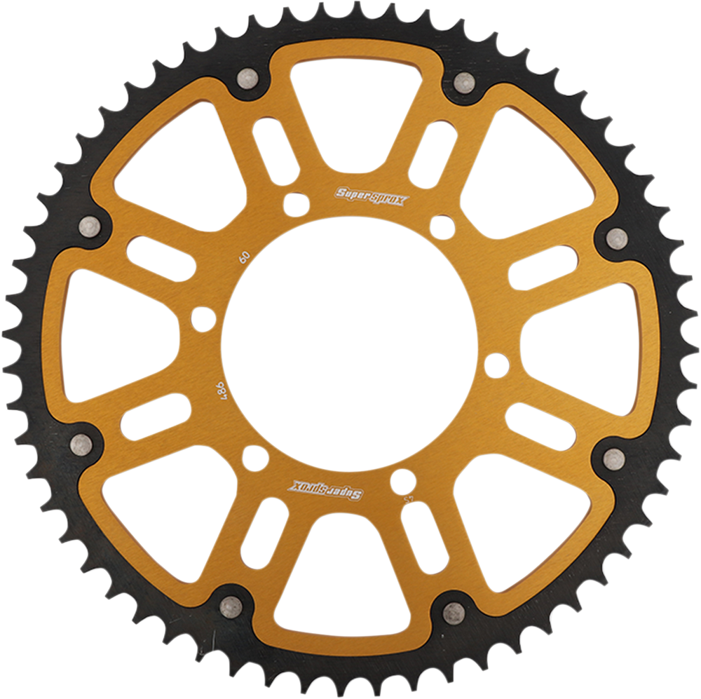 SUPERSPROX Stealth Rear Sprocket - 60 Tooth - Gold - Kawasaki/Yamaha/Suzuki RST-486-60-GLD
