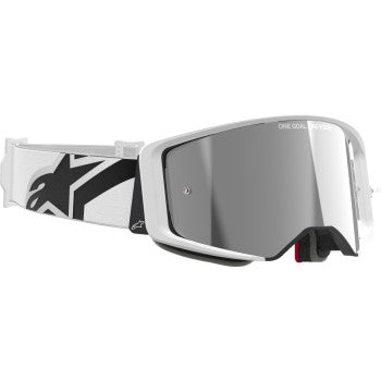 ALPINESTARS GOGGLES Supertech Goggle - Corp - White - Silver Mirror Lens 5100325-2055
