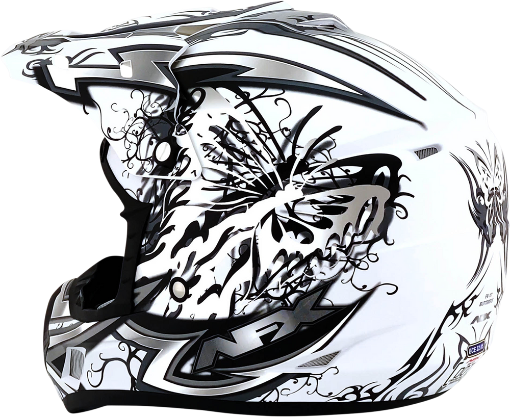 AFX FX-17Y Helmet - Butterfly - Matte White - Small 0111-1390