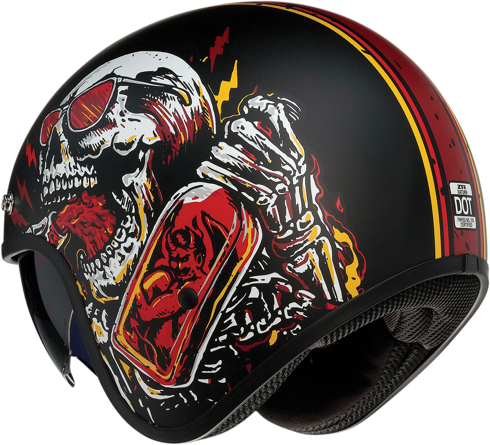 Z1R Saturn Helmet - Devil Made Me - Black/Red - XS 0104-2816