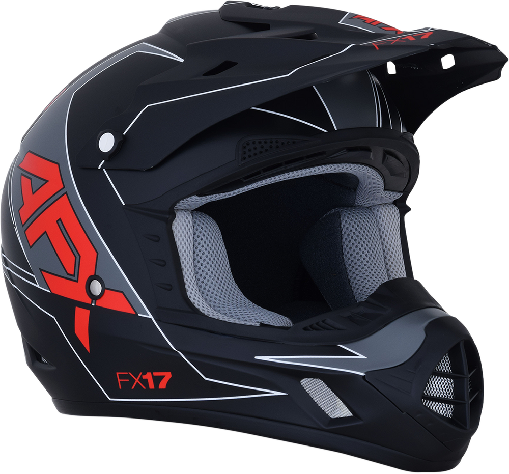 AFX FX-17 Helmet - Aced - Matte Black/Red - 2XL 0110-6488