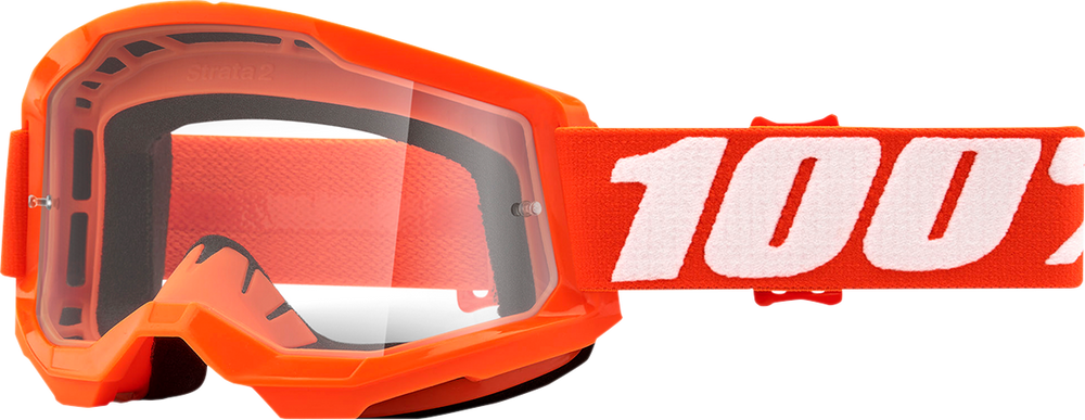 100% Strata 2 Goggles - Orange - Clear 50027-00005
