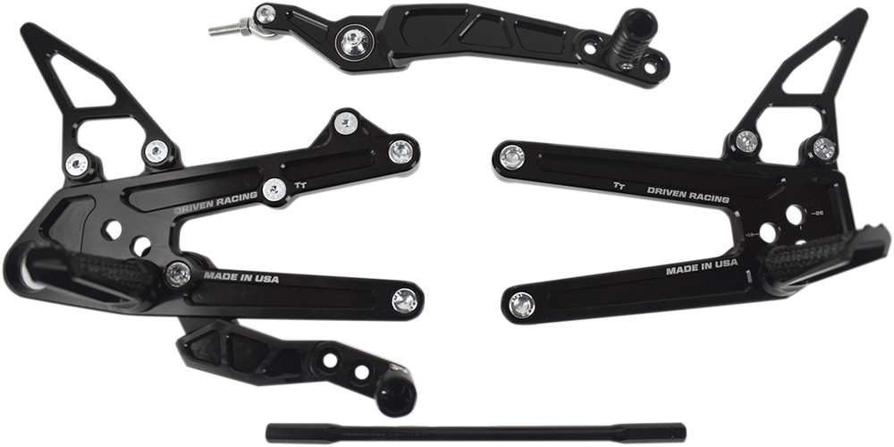DRIVEN RACING TT Rearset - R6 DRP-704-BK