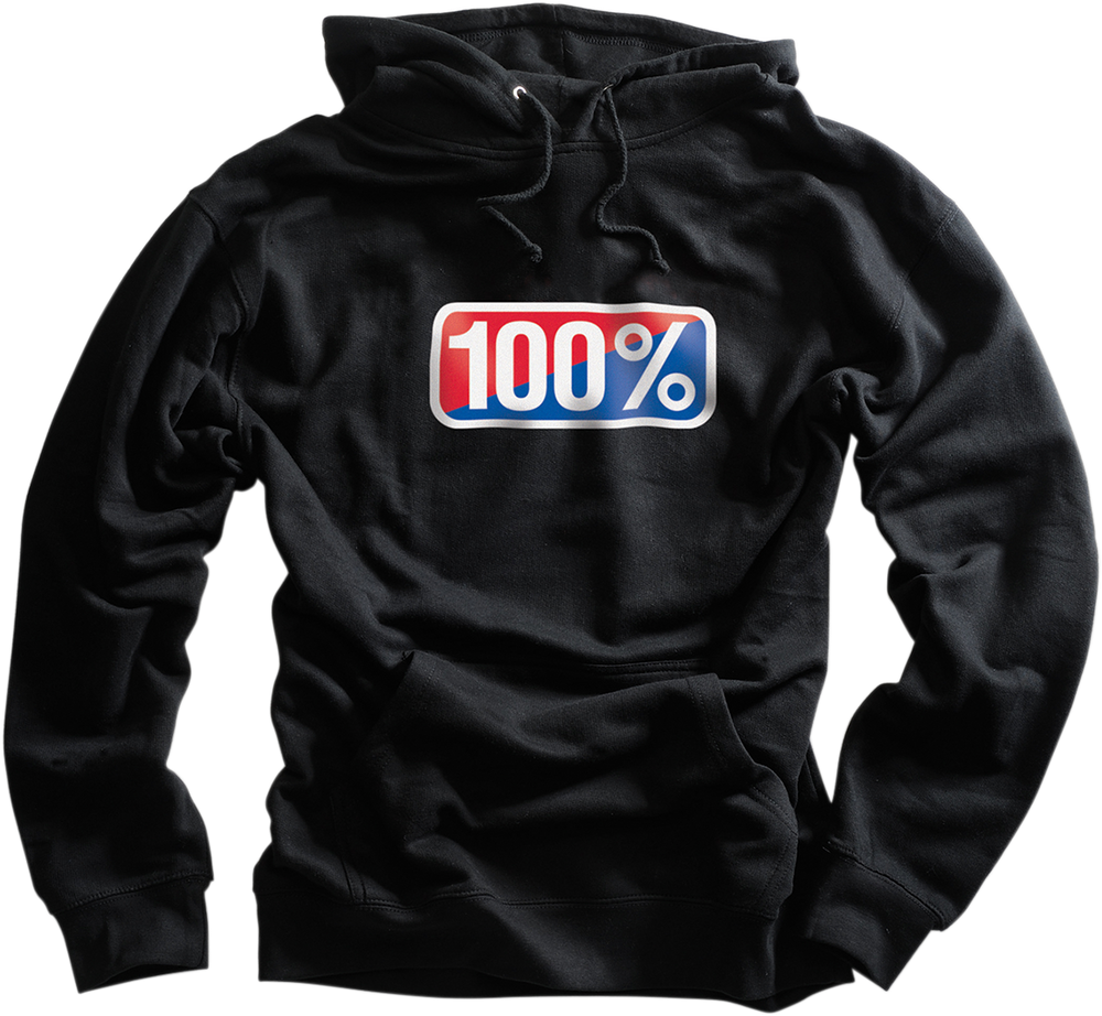 100% Classic Hoodie - Black - Small 20029-00030