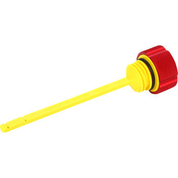 FIGURATI DESIGNS Performance Magnetic Oil Dipstick - Knurled - Red - M8 Touring/Trike FDP01-M8KN-R