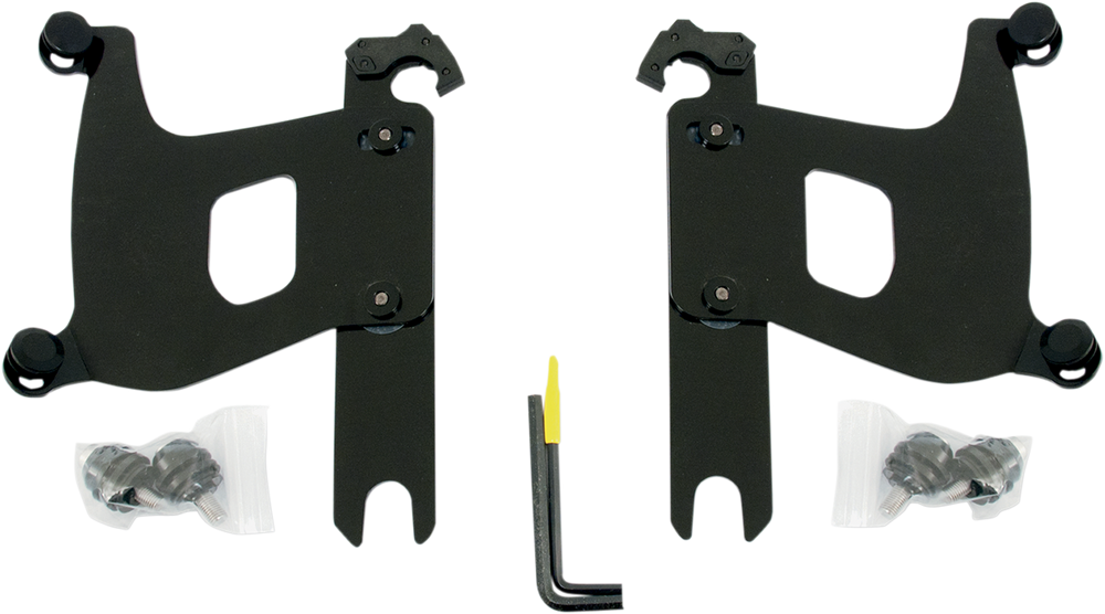 MEMPHIS SHADES Bullet Trigger Lock Mounting Kit - Covered Forks - Without Lightbar - Black MEB1975