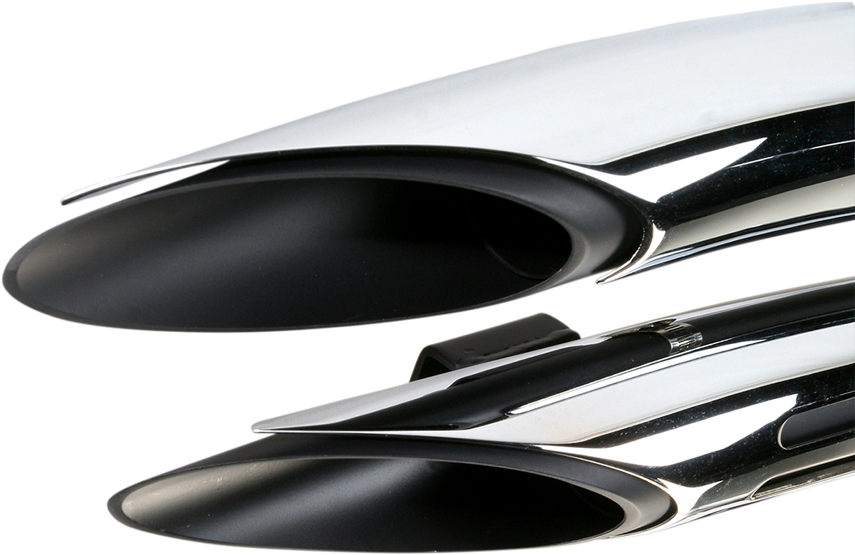 BASSANI XHAUST Sweeper Exhaust - Black/Chrome For Harley-Davidson 1SD2F