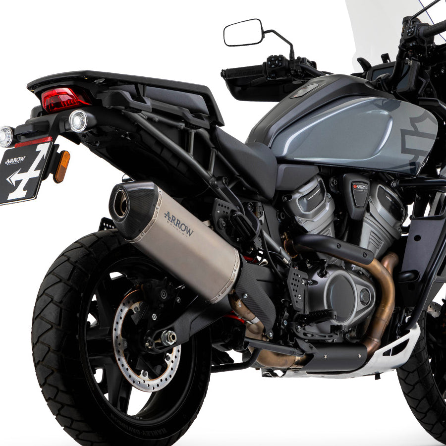 72507SK  Arrow Sonora Slip-on Exhaust, Titanium for Harley 1250 Pan America (=2020-2025