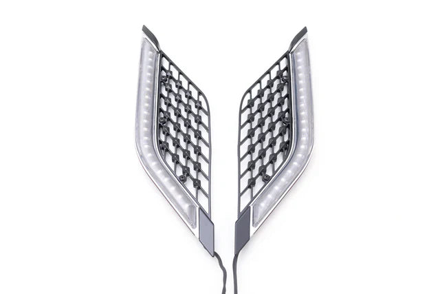 Goldstrike Twinart Lighted Radiator Grill Panels 18-Up Black 48321