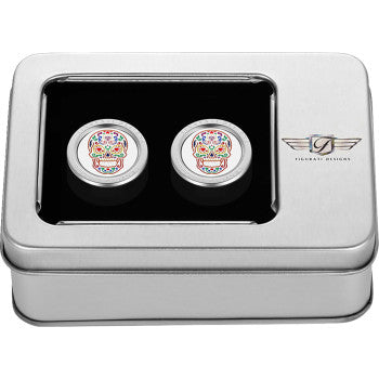 FIGURATI DESIGNS Docking Cover - Medium - Mirror Polished - Sugar Skull FD30-DC-27-30-SS