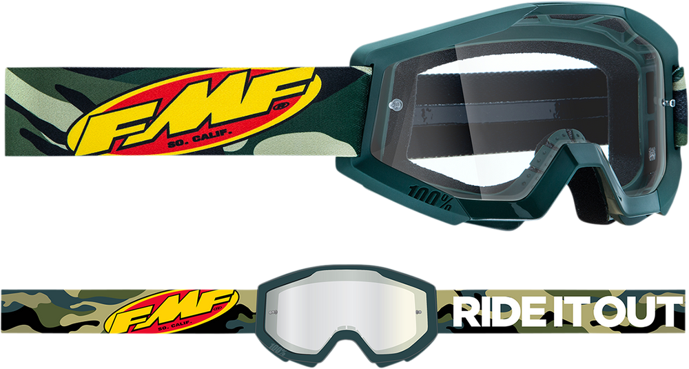 FMF PowerCore Goggles - Assault - Camo - Clear F-50050-00001 2601-3006