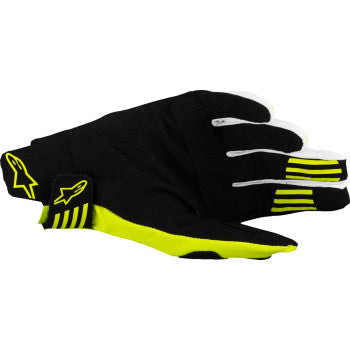 ALPINESTARS Techstar MX Gloves - Black/Fluo Yellow - Small 3560125-155-S