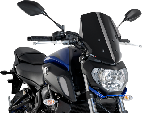 PUIG HI-TECH PARTS Race Windscreen - Black - Tour - Yamaha 9667N