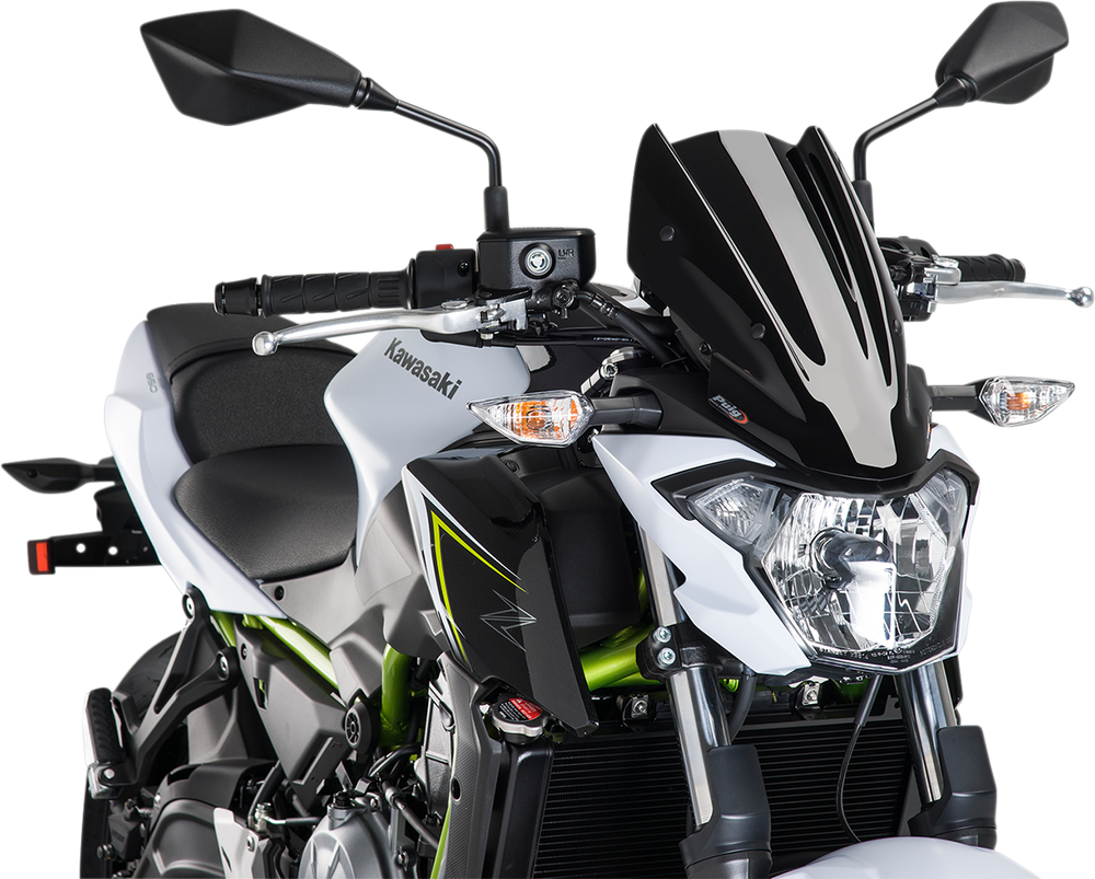 PUIG HI-TECH PARTS New Generation Windscreen - Black - Z650 9588N