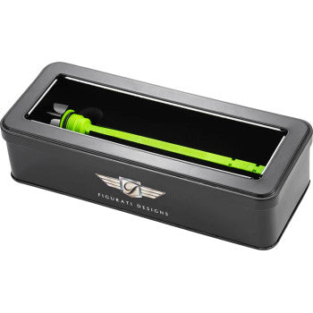 FIGURATI DESIGNS Magnetic Oil Dipstick - Curved - Black - Indian FD01-MAGDSTS-SM-BLK