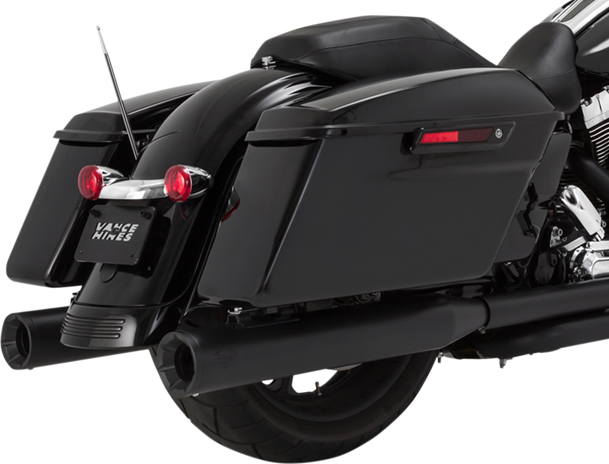 VANCE & HINES 4" Eliminator Mufflers - Black Glide/Road King 46703