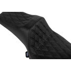DRAG SPECIALTIES SEATS - Predator III Seat Predator III 2-Up Seat - Vinyl - Double Diamond - Black Stitch - Chieftain '25/Challenger '20-'25 - 0810-2466