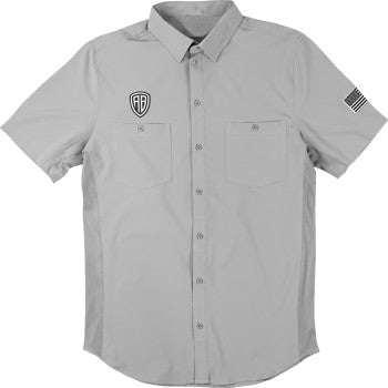 American Biker Let's Ride Vented Shirt - Gray/Black - 3XL ABBLETSRIDE16ST26GY3
