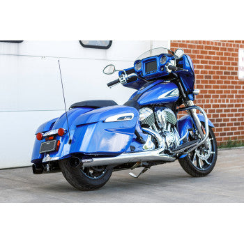 S&S CYCLE 4" Broadhead Slip-On Mufflers Slash Cut Chrome Indian Challenger 550-1076