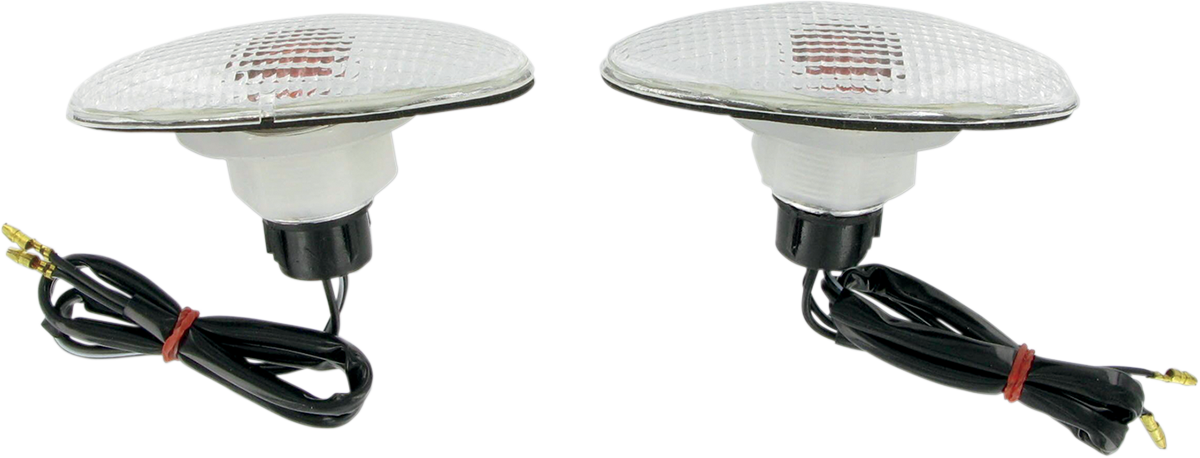 K&S TECHNOLOGIES Flat Oval Marker Light - Large - Clear 25-8276