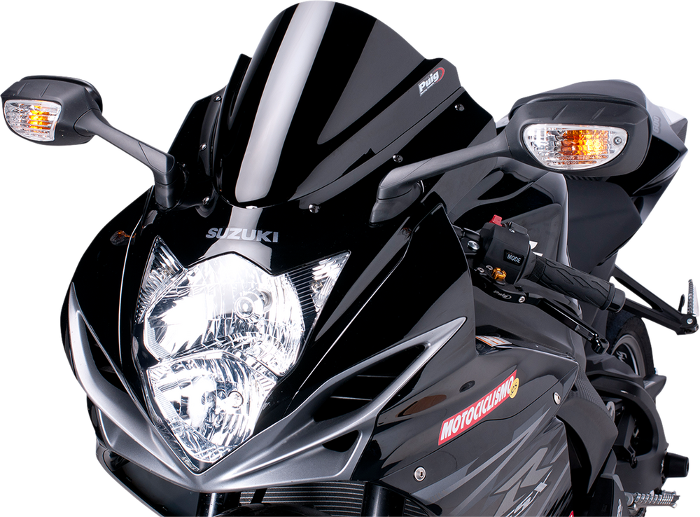 PUIG HI-TECH PARTS Race Windscreen - Black - Suzuki 5605N