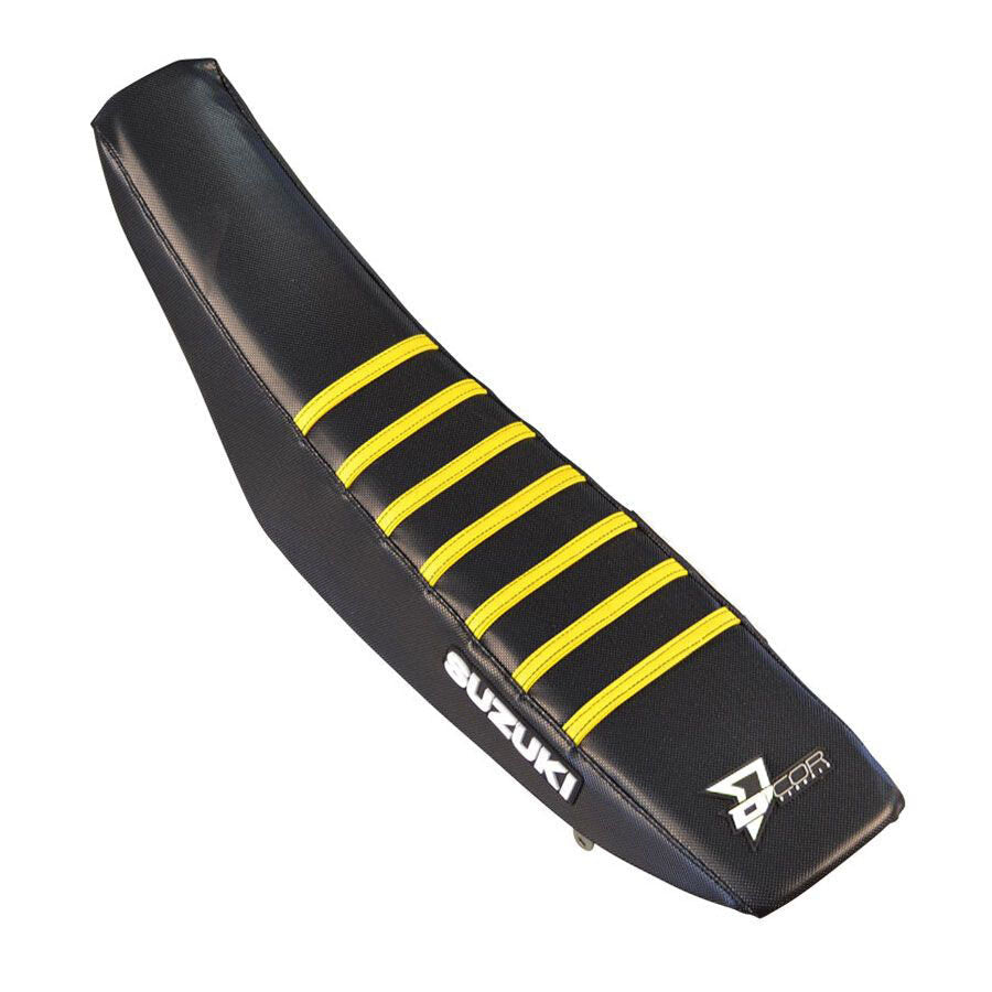 D-COR Seat Cover Black W/Yellow Ribs Suz 30-40-126