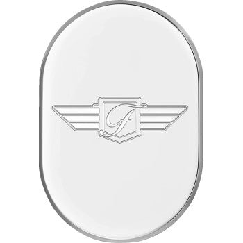FIGURATI DESIGNS Antenna Cover - Right Rear Fender - FD Logo - Polished Stainless Steel FD-01-AC-SS-RT