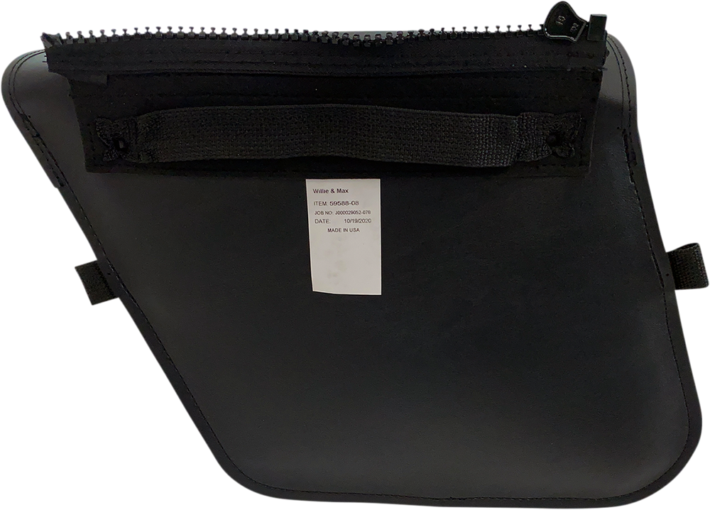 WILLIE & MAX LUGGAGE Brass Monkey Saddlebags - Slant - Brass - Small 59588-08