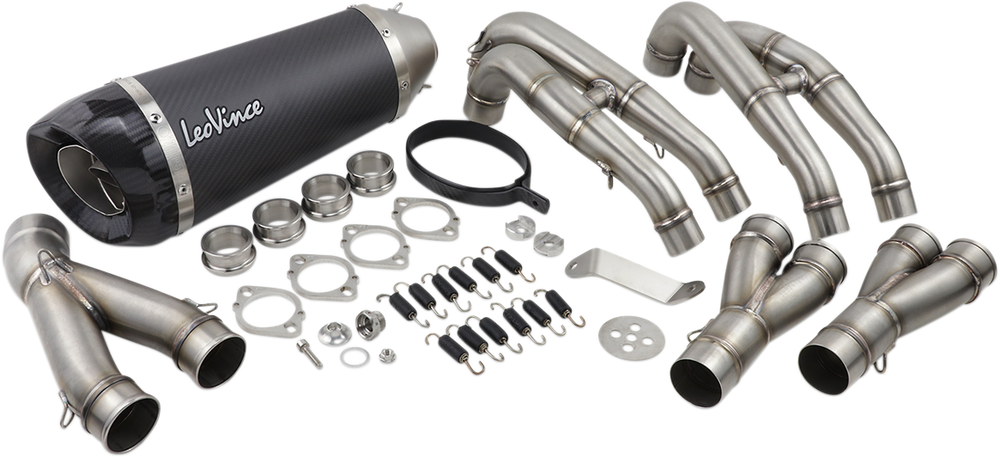 LEOVINCE Factory S Exhaust - Carbon Fiber - YZF-R6 2006-2020 8482S